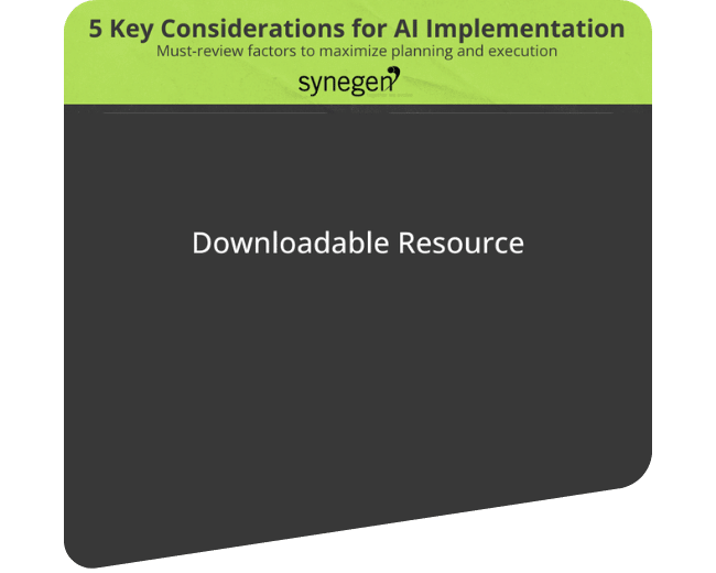5 Key Considerations for AI Implementation cover